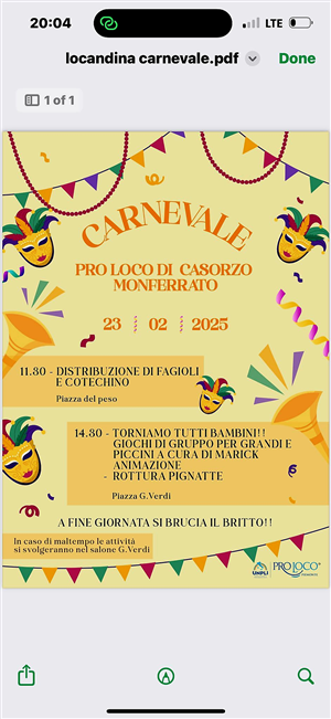 Carnevale 23/02/2025